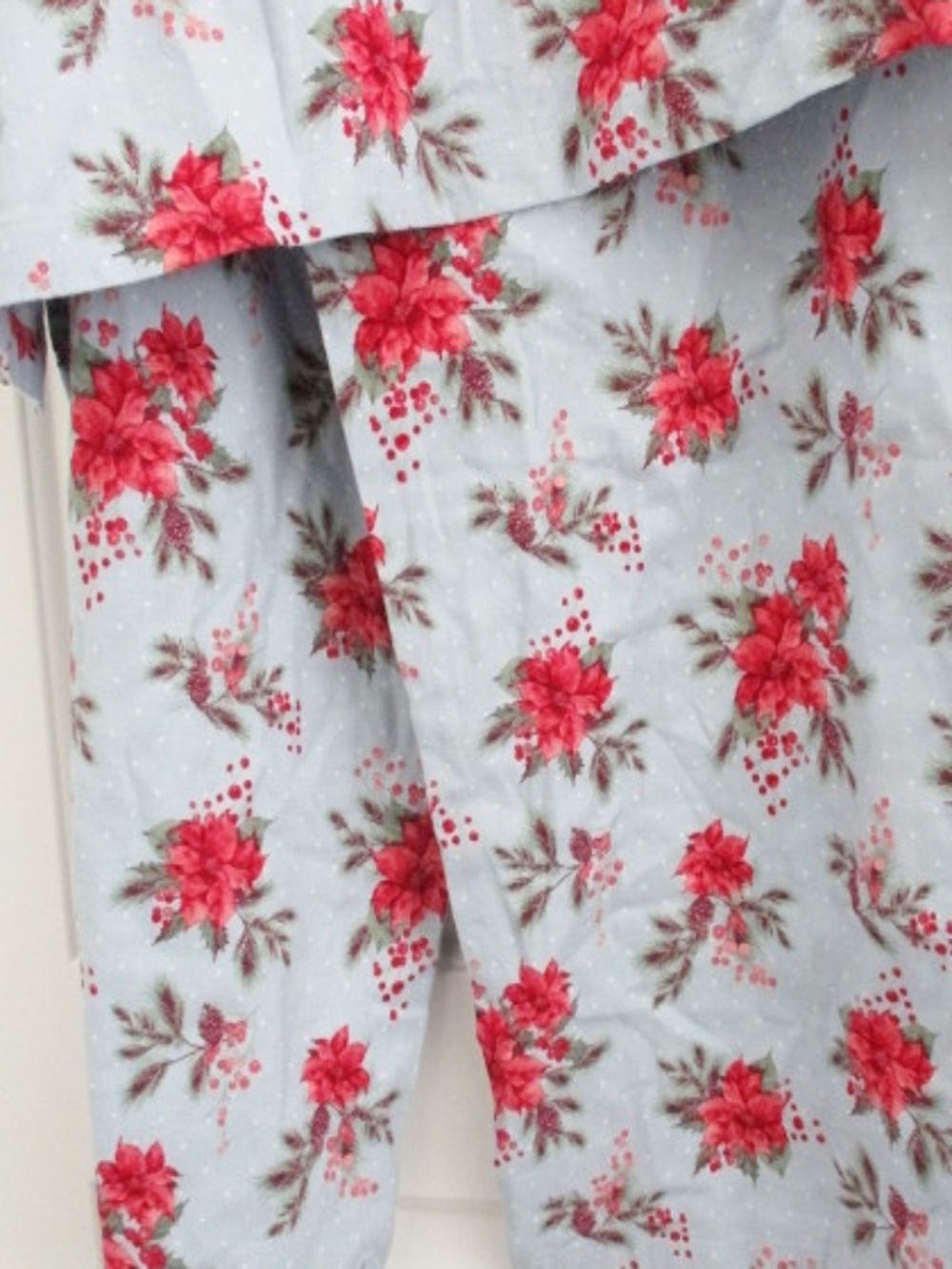 CHARTER CLUB - Pajamas Poinsettia Cotton Flannel Set - XXL - Picture 5 of 9